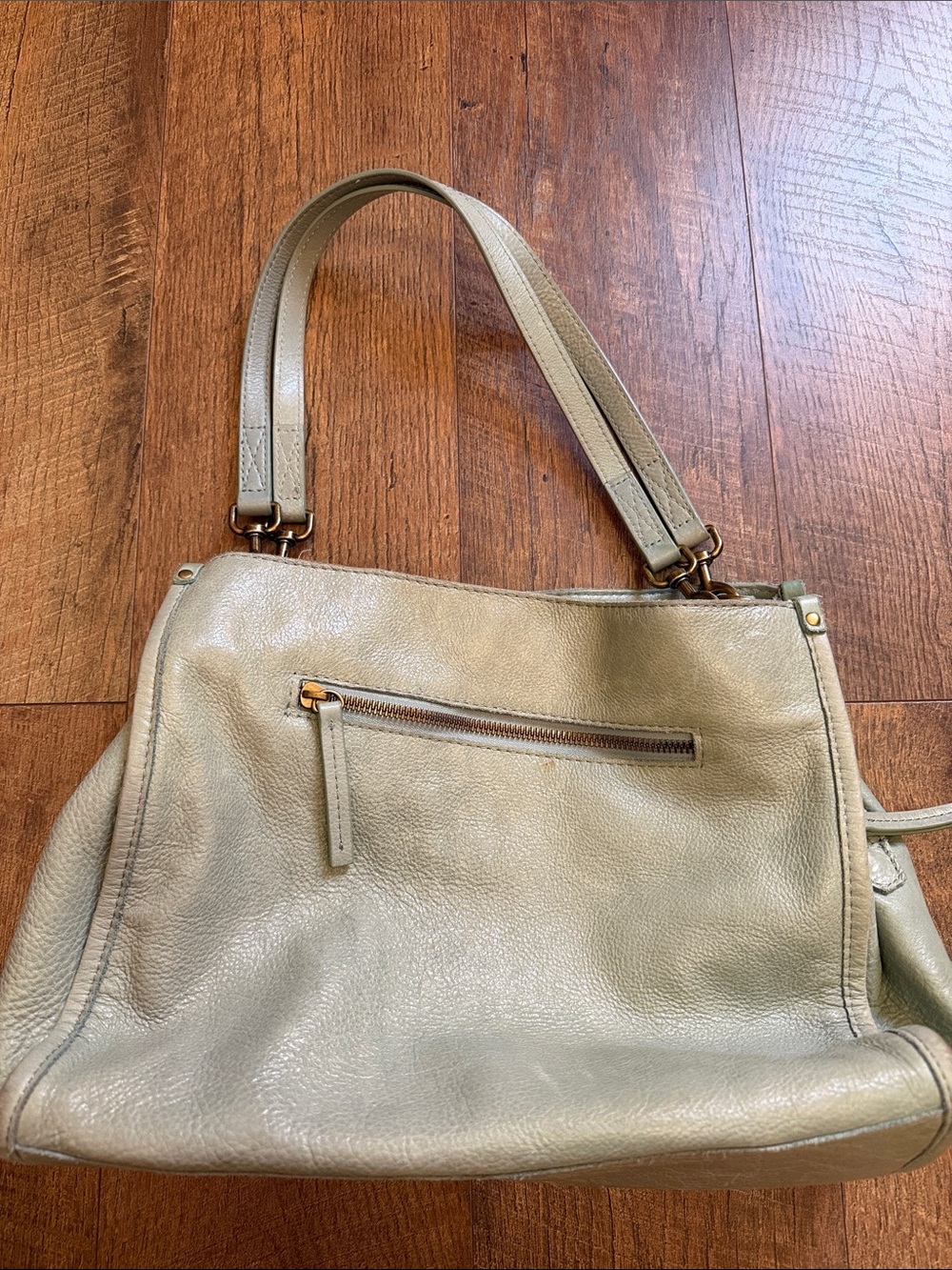American Eagle Olive Green Leather Shoulder Bag - Picture 4 of 9